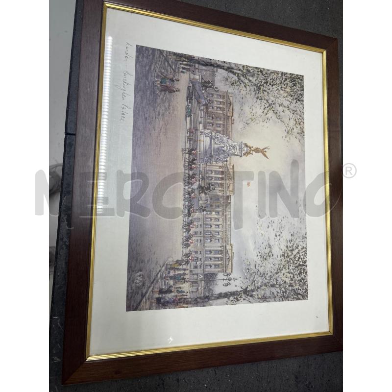 QUADRO CORNICE MARRONE FIGURA PALAZZO CAVALLI 49X39 | Mercatino dell'Usato Acerra 1