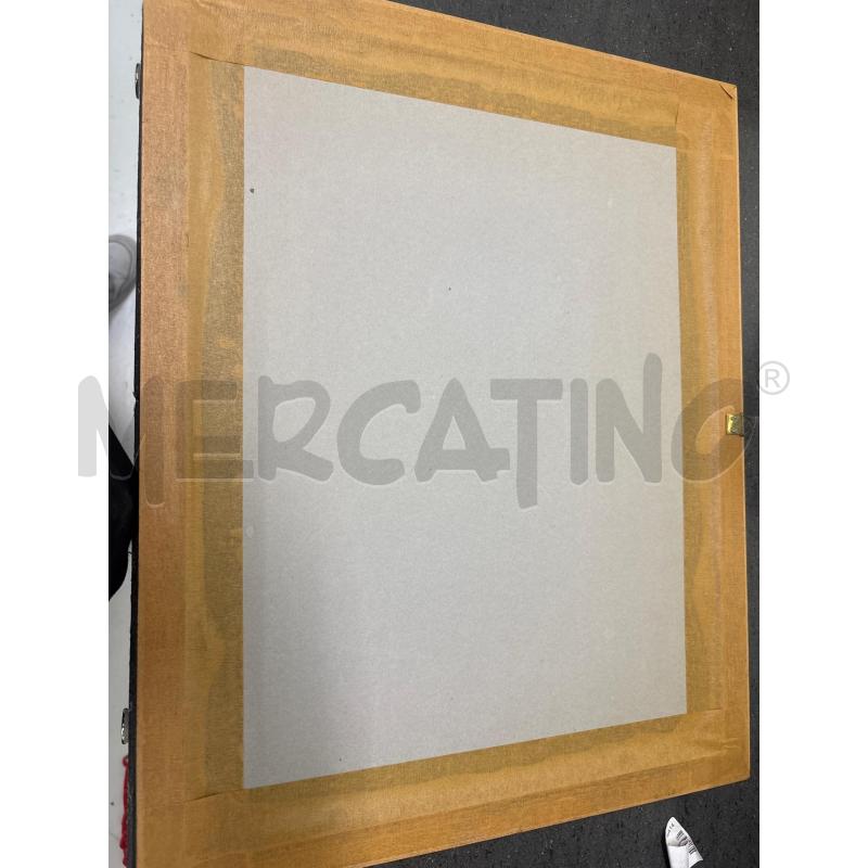 QUADRO CORNICE MARRONE FIGURA PALAZZO CAVALLI 49X39 | Mercatino dell'Usato Acerra 4