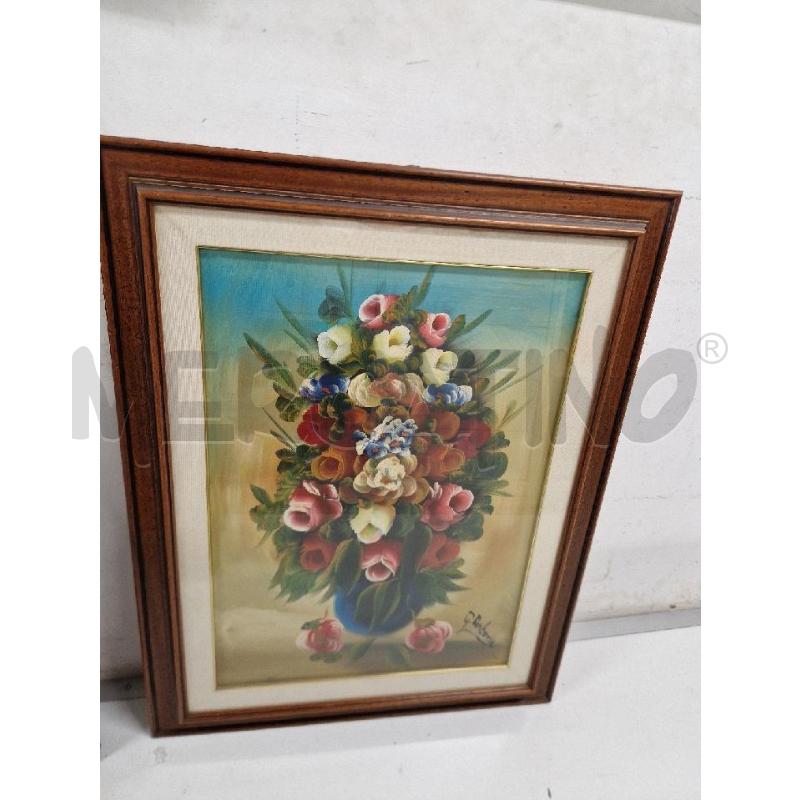 QUADRO CORNICE VASO CON FIORI | Mercatino dell'Usato Acerra 1