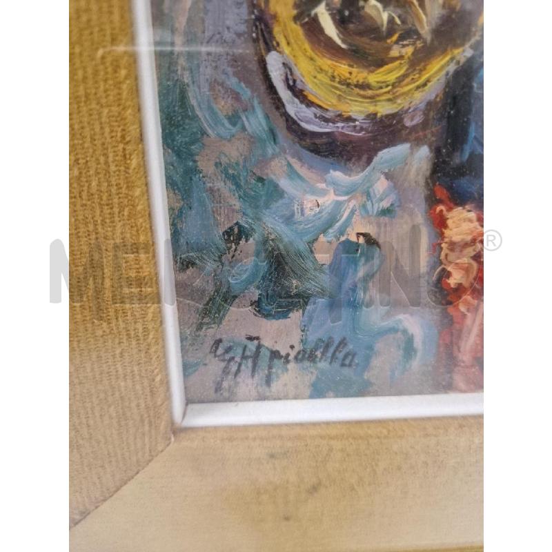 QUADRO DONNA BIANCO BLU CESTO 50X60 | Mercatino dell'Usato Acerra 2