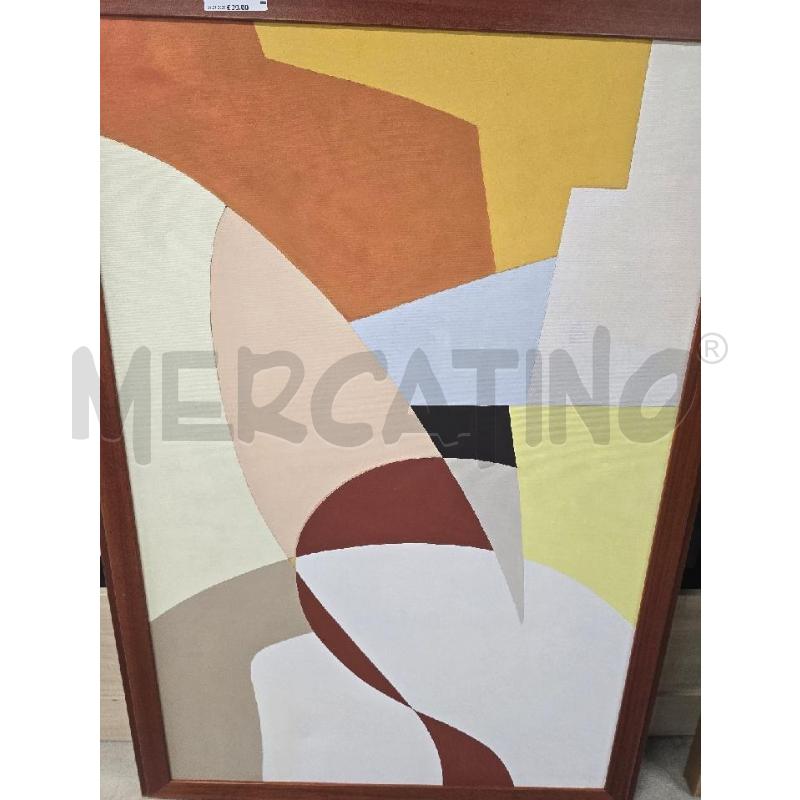 QUADRO FORSE GEOMETRICHE GIALLO ARANCIONE GIALLO MARRONE 150/90 | Mercatino dell'Usato Acerra 2