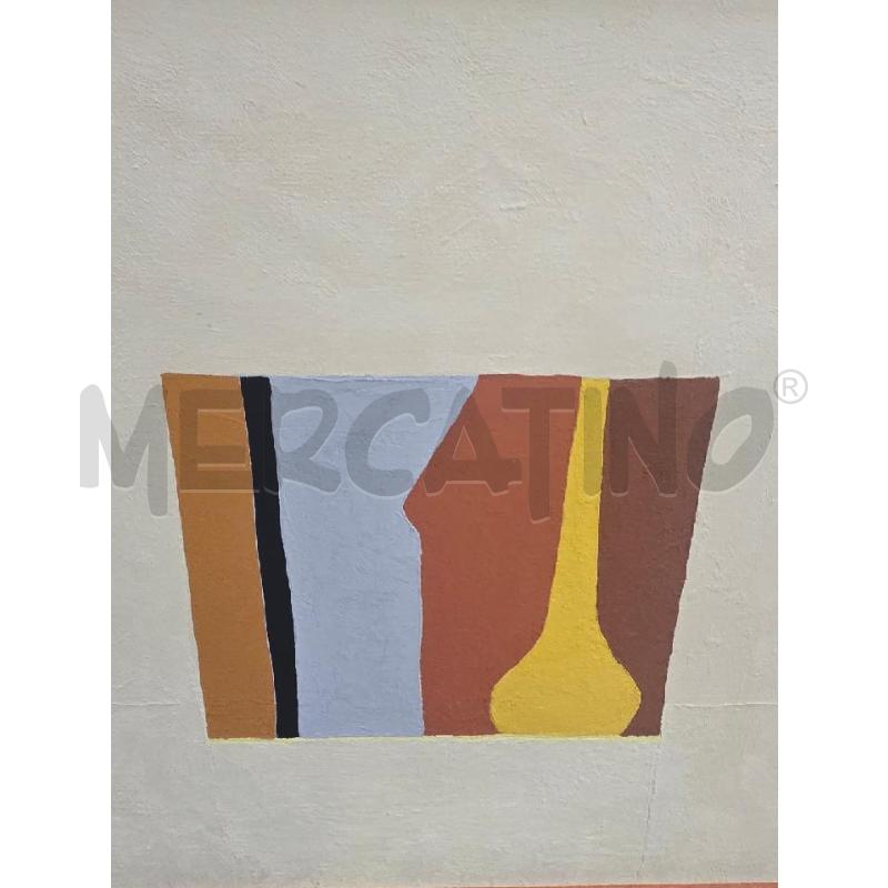 QUADRO MARRONE BIANCO BOTTIGLIA GIALLO 60/60 | Mercatino dell'Usato Acerra 2