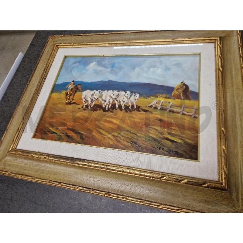 QUADRO MUCCHE CAVALLO 70X60 | Mercatino dell'Usato Acerra 1