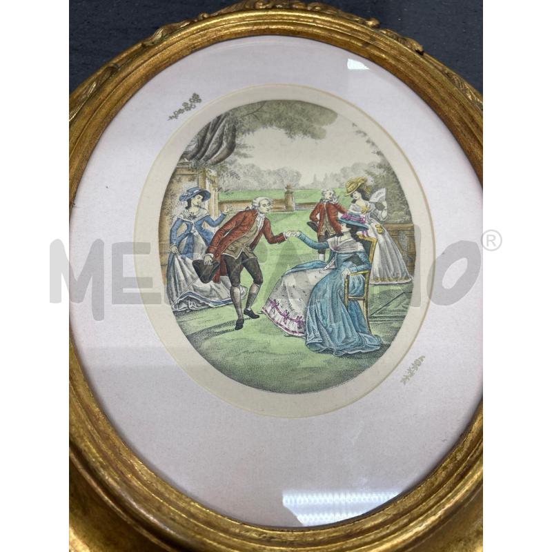 QUADRO OVALE CORNICE DORATA 42X26 FIGURA NOBILI | Mercatino dell'Usato Acerra 2