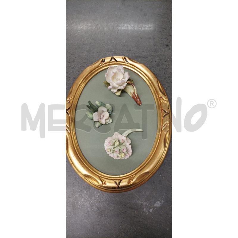 QUADRO OVALE FIORI  | Mercatino dell'Usato Acerra 1