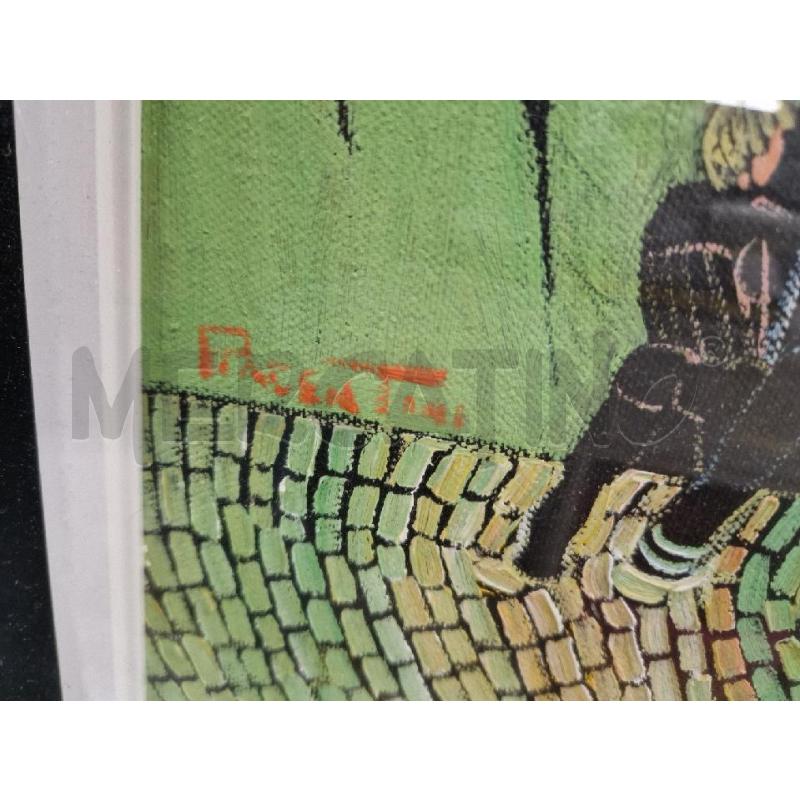 QUADRO PERSONE CAVALLO MARCELLO PIACENTINI 70X60 | Mercatino dell'Usato Acerra 2