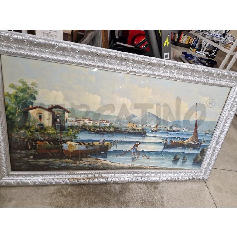 QUADRO RIVA MARE PESCATORI 150X80 | Mercatino dell'Usato Acerra 1