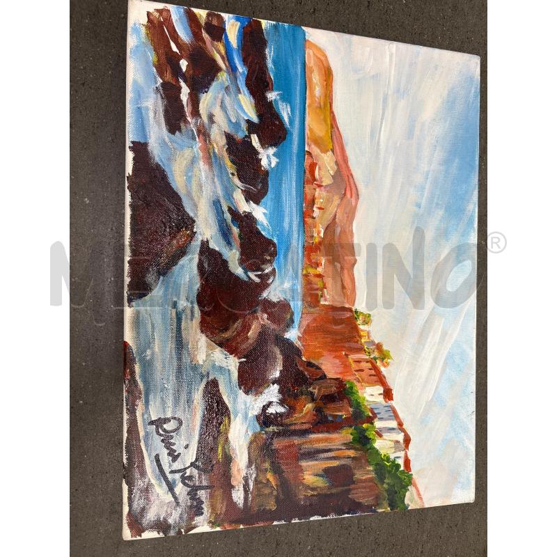 QUADRO TELA MARE SCOGLI RINO PELUSIO | Mercatino dell'Usato Acerra 1