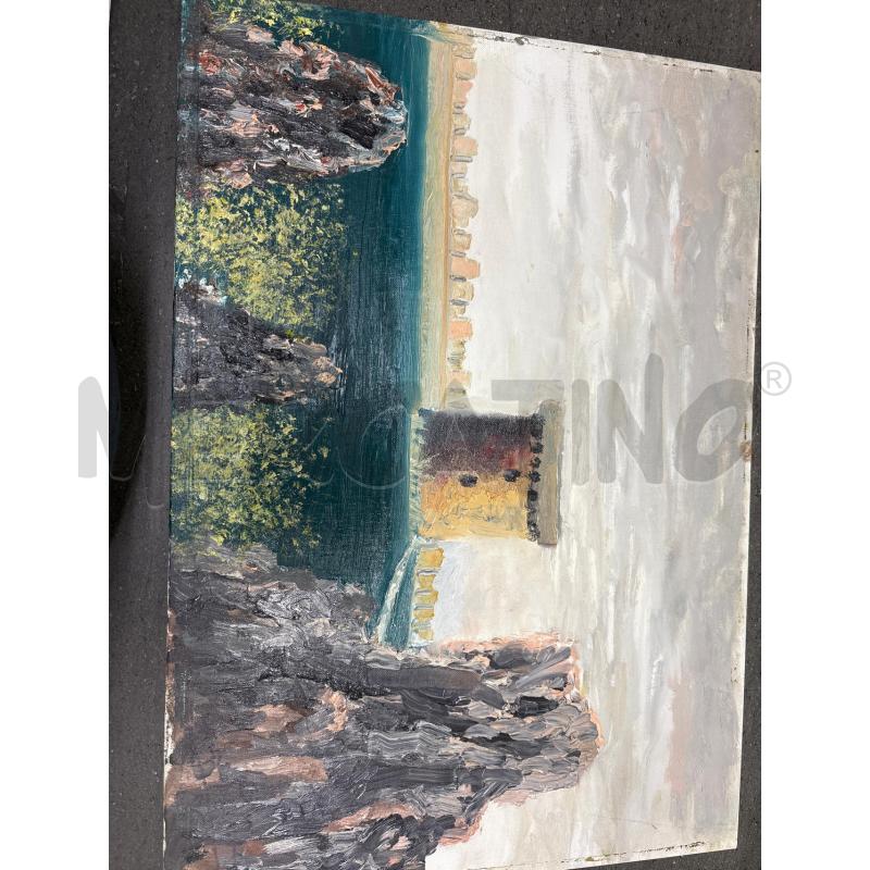 QUADRO TORRE MARE SCOGLI RINO PELUSIO | Mercatino dell'Usato Acerra 1