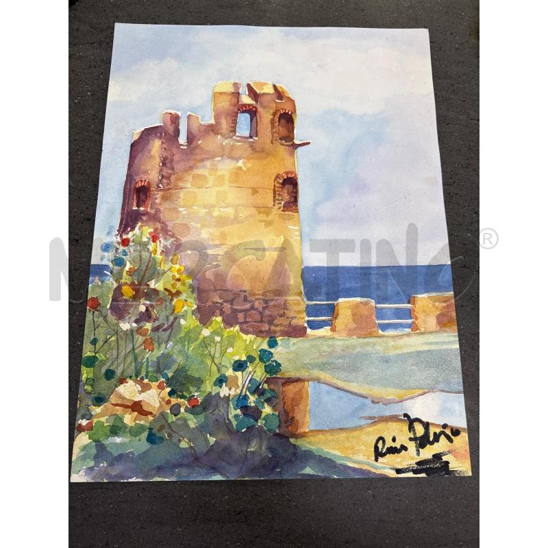 QUADRO TORRE MARRONE RINO PELUSIO | Mercatino dell'Usato Acerra 1