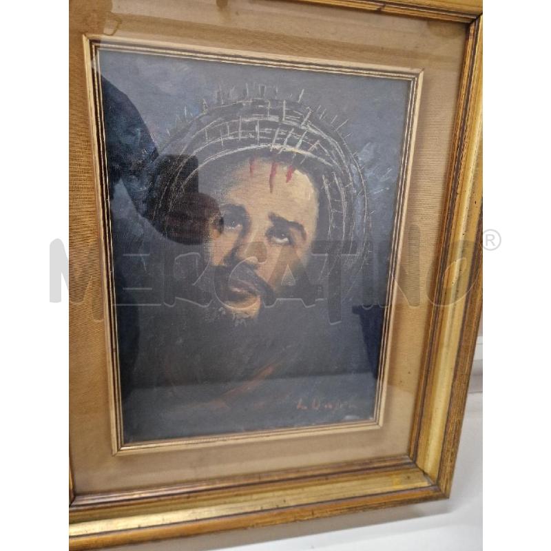 QUADRO VOLTO SACRO CORNICE DORATA 70X50 | Mercatino dell'Usato Acerra 1