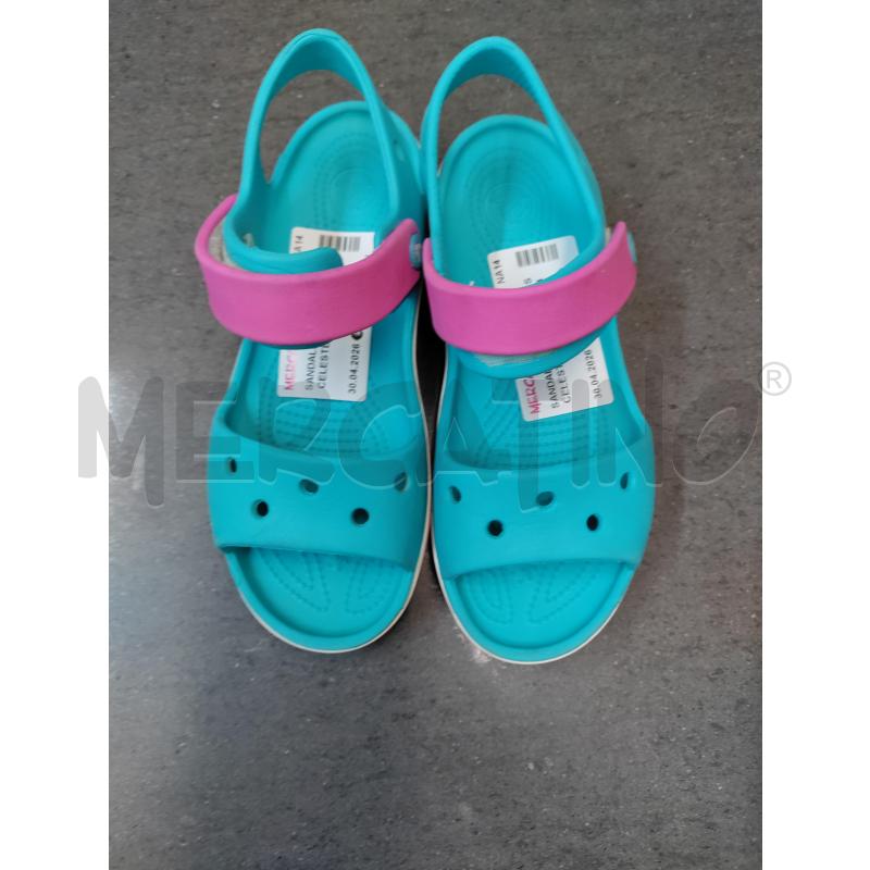 SANDALI BAMBINA CROCS CELESTE ROSA | Mercatino dell'Usato Acerra 1