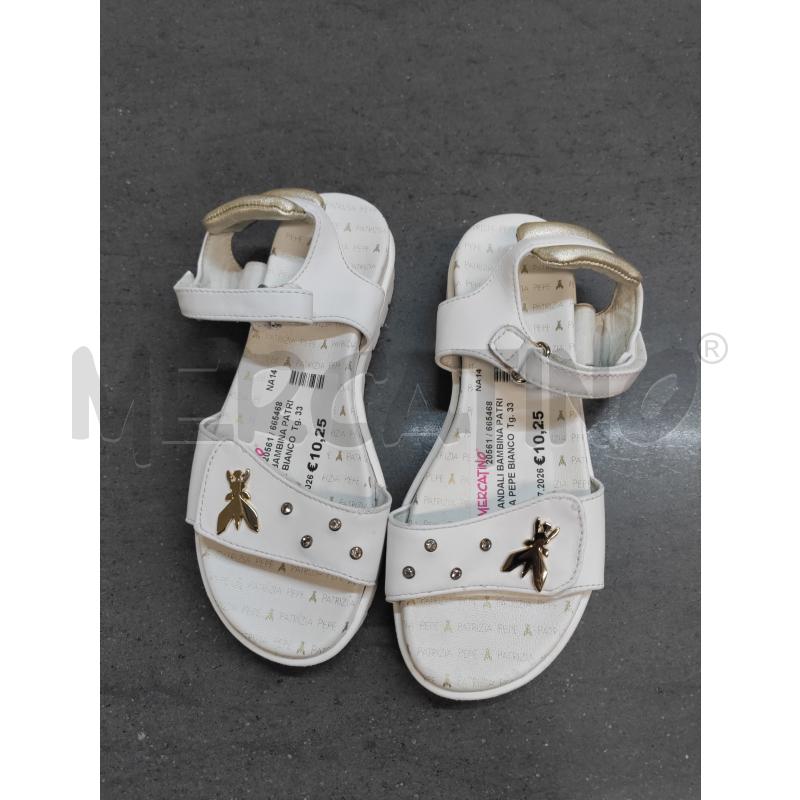 SANDALI BAMBINA PATRIZIA PEPE BIANCO | Mercatino dell'Usato Acerra 1