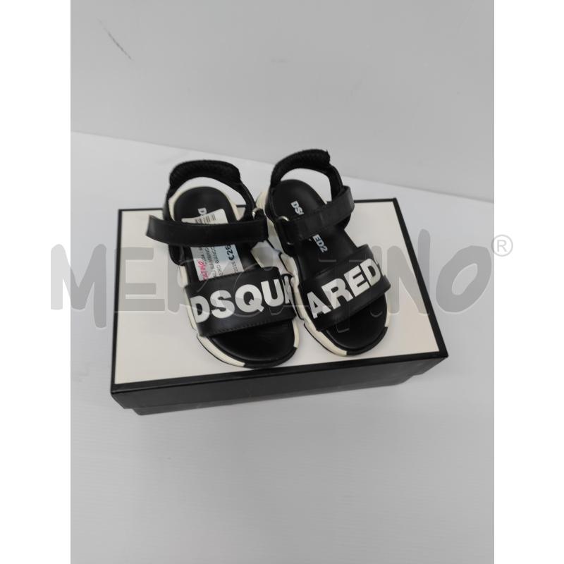 SANDALI BAMBINO DSQUARED NERO BIANCO | Mercatino dell'Usato Acerra 1