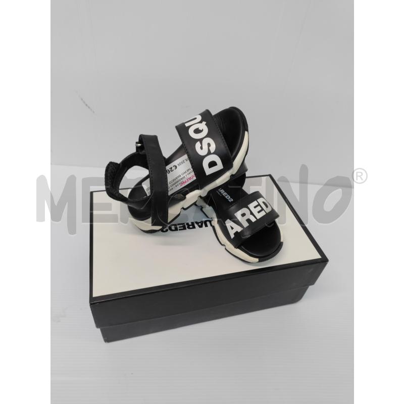 SANDALI BAMBINO DSQUARED NERO BIANCO | Mercatino dell'Usato Acerra 2