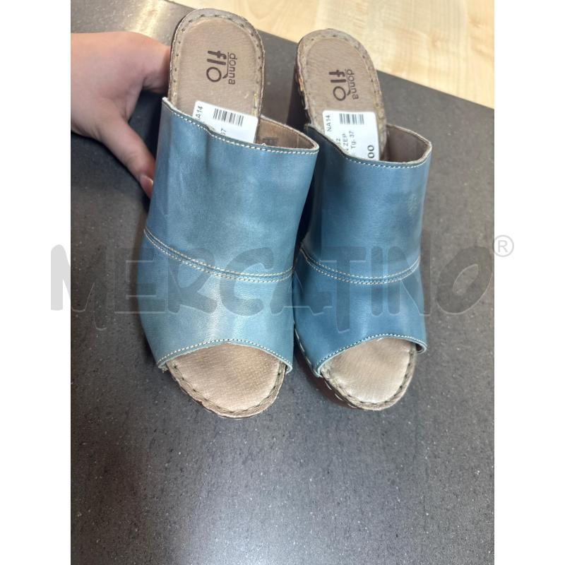SANDALI DONNA CON ZEPPA BLU MARRONE FLO | Mercatino dell'Usato Acerra 2
