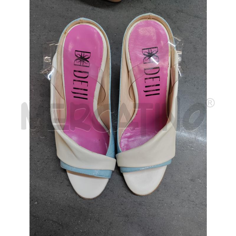 SANDALI DONNA DEIJI BIANCO CELESTE | Mercatino dell'Usato Acerra 1