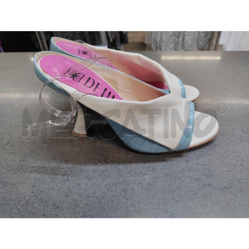 SANDALI DONNA DEIJI BIANCO CELESTE | Mercatino dell'Usato Acerra 2