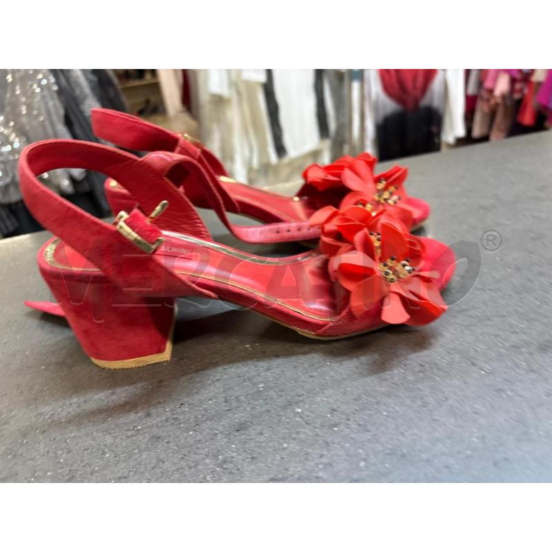 SANDALI DONNA LUCIANO BARACHINI ROSSO | Mercatino dell'Usato Acerra 2