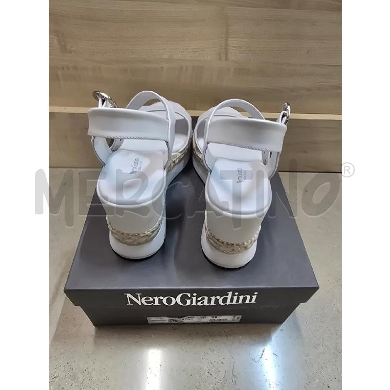 SANDALI DONNA NEROGIARDINI BIANCO CON ZEPPA | Mercatino dell'Usato Acerra 3