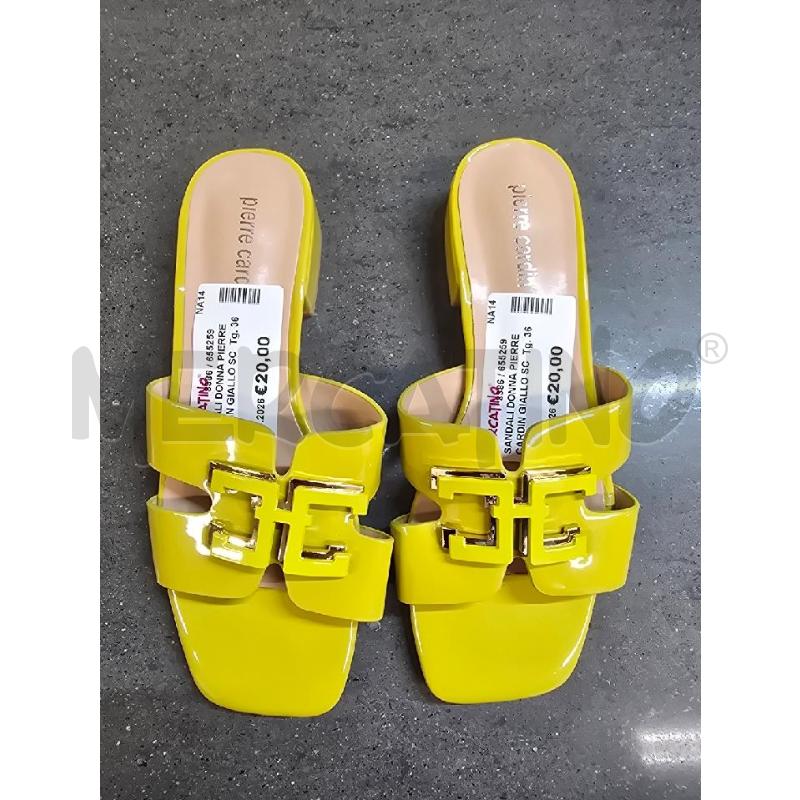 SANDALI DONNA PIERRE CARDIN GIALLO SCURO | Mercatino dell'Usato Acerra 1