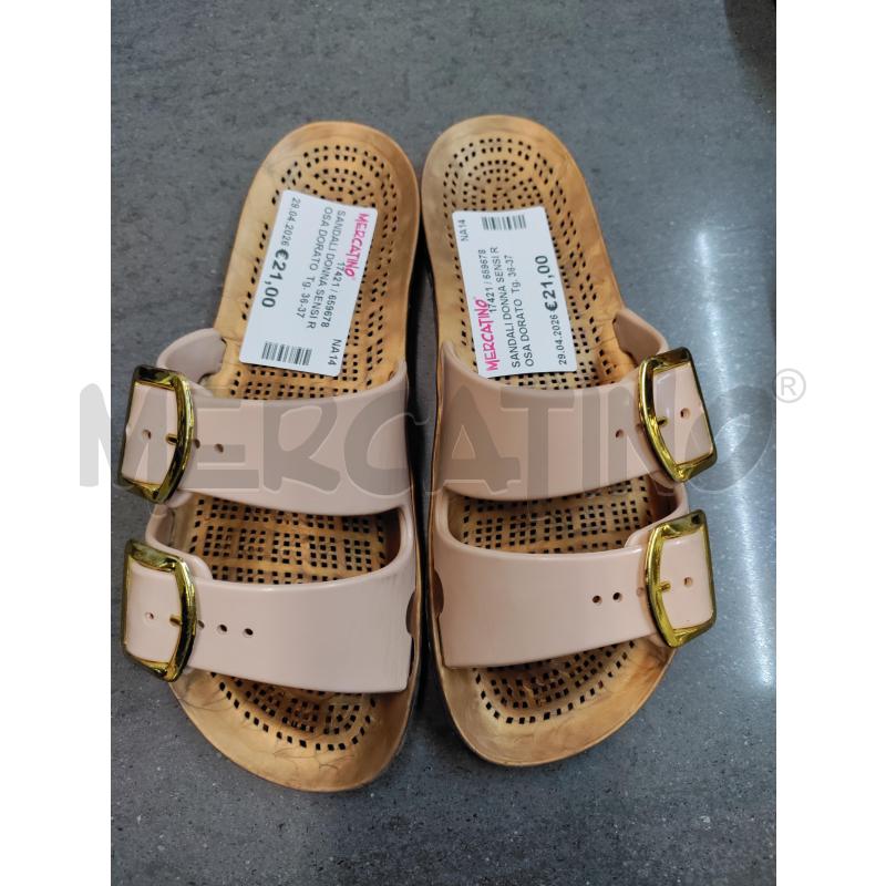 SANDALI DONNA SENSI ROSA DORATO | Mercatino dell'Usato Acerra 1