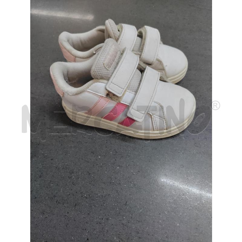 SCARPE BAMBINA ADIDAS BIANCO RIGHE ROSA | Mercatino dell'Usato Acerra 2