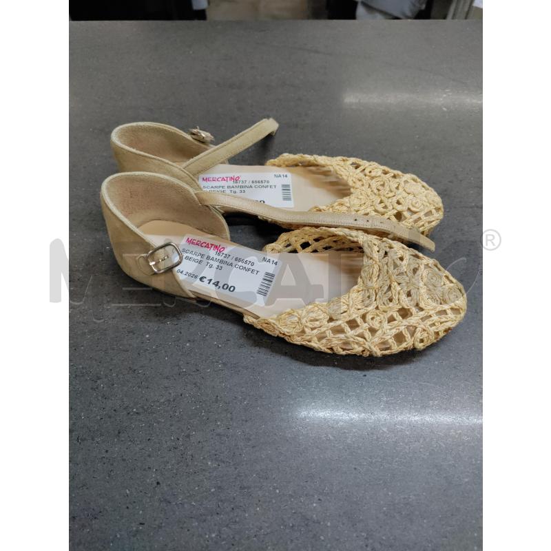 SCARPE BAMBINA CONFETTI BEIGE | Mercatino dell'Usato Acerra 2