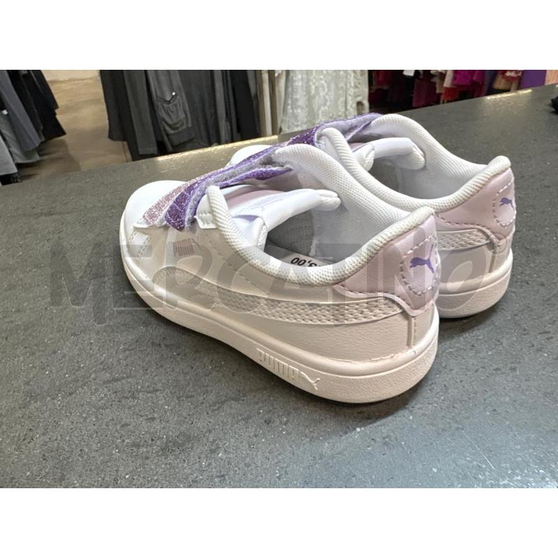 SCARPE BAMBINA PUMA BIANCO STRAPPI BRILLANTINATI VIOLA ROSA | Mercatino dell'Usato Acerra 3