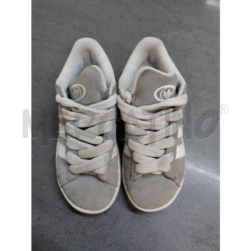 SCARPE BAMBINO ADIDAS CAMPUS GRIGIO BIANCO | Mercatino dell'Usato Acerra 1