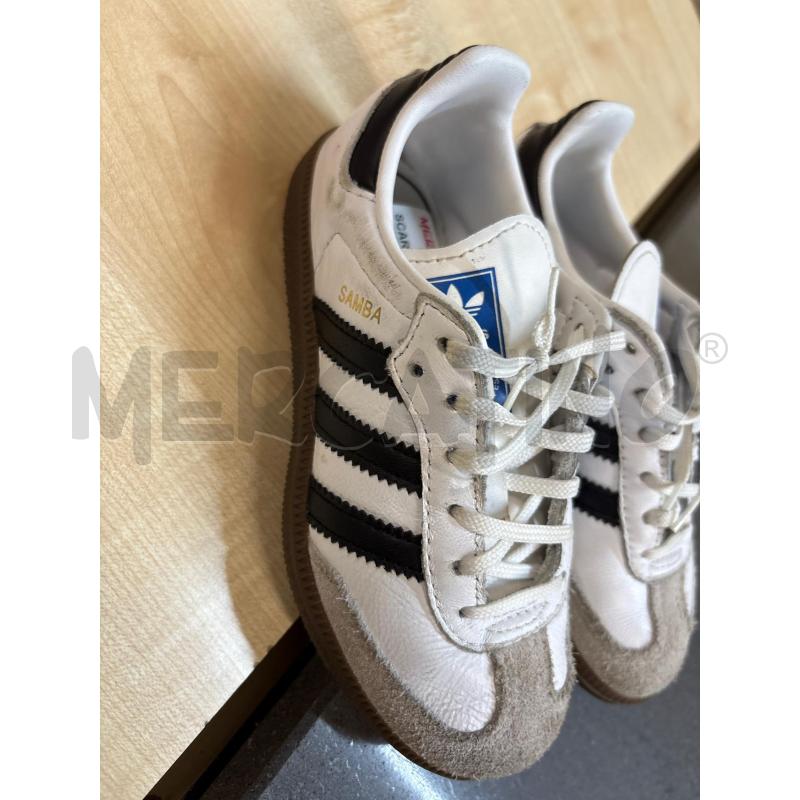 SCARPE BAMBINO ADIDAS SAMBA NERO BIANCO | Mercatino dell'Usato Acerra 2