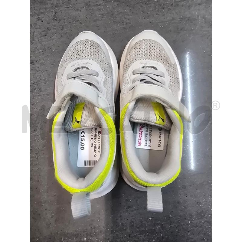 SCARPE BAMBINO PUMA GRIGIO GIALLO | Mercatino dell'Usato Acerra 2