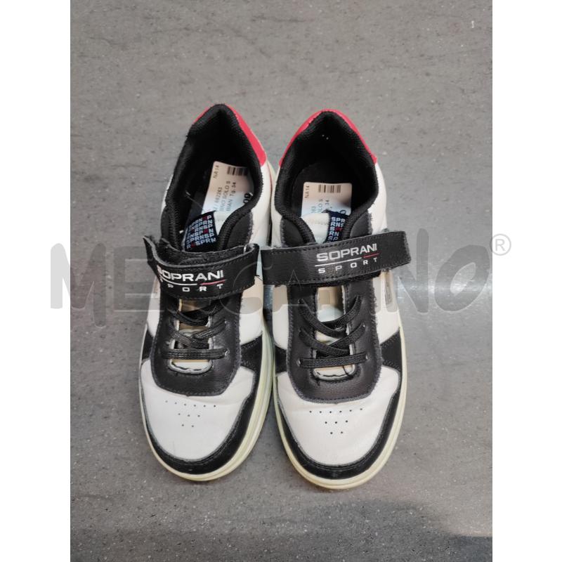 SCARPE BAMBINO SOLO SOPRANI NERO BIANCO ROSSO | Mercatino dell'Usato Acerra 1