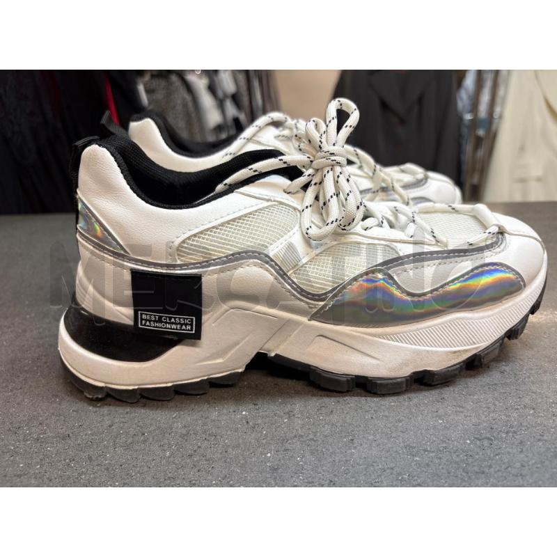 SCARPE DONNA CAMOMILLA BIANCO SILVER NERO | Mercatino dell'Usato Acerra 2