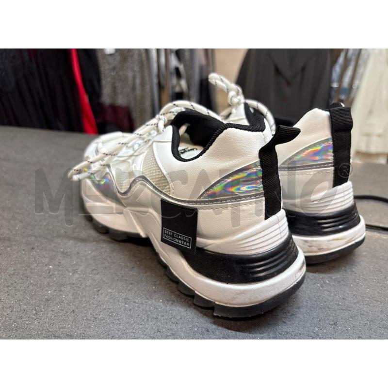 SCARPE DONNA CAMOMILLA BIANCO SILVER NERO | Mercatino dell'Usato Acerra 3