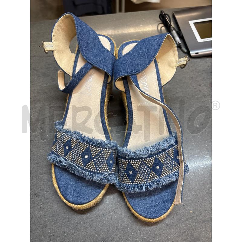 SCARPE DONNA CON ZEPPA CAMOMILLA IN DENIM | Mercatino dell'Usato Acerra 1