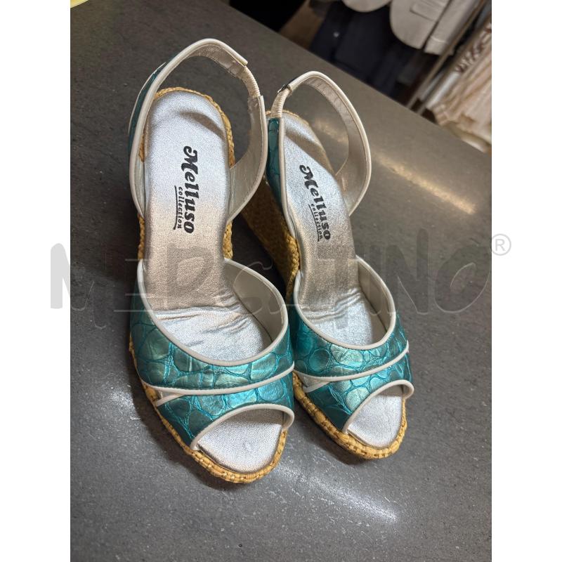 SCARPE DONNA CON ZEPPA MELLUSO VERDE GRIGIO | Mercatino dell'Usato Acerra 1