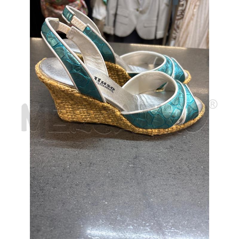 SCARPE DONNA CON ZEPPA MELLUSO VERDE GRIGIO | Mercatino dell'Usato Acerra 2