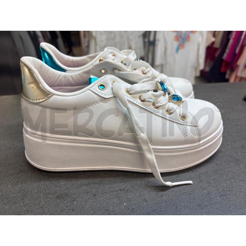 SCARPE DONNA DIADORA BIANCO STRASS BLU | Mercatino dell'Usato Acerra 2