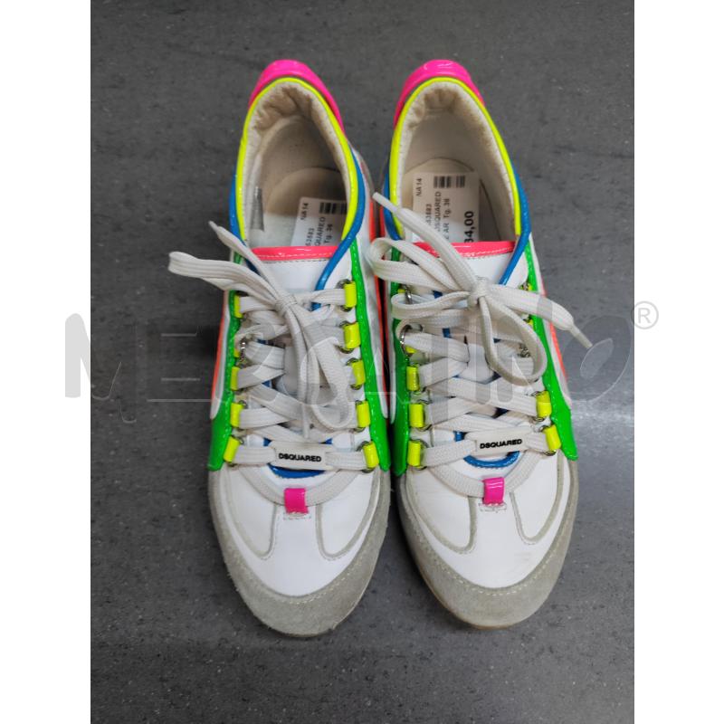 SCARPE DONNA DSQUARED BIANCO VERDE ARANCIONE | Mercatino dell'Usato Acerra 1