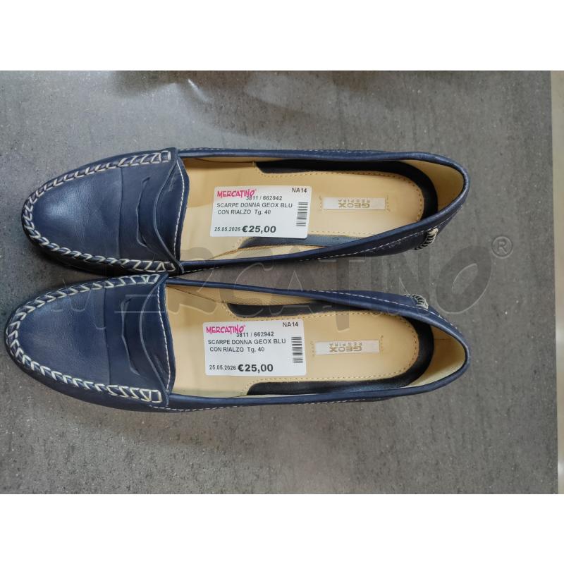 SCARPE DONNA GEOX BLU CON RIALZO | Mercatino dell'Usato Acerra 1