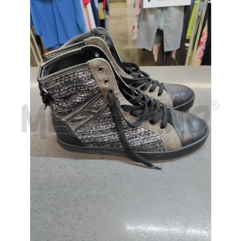 SCARPE DONNA HOGAN LEBEL NERO GRIGIO COLLO ALTO | Mercatino dell'Usato Acerra 2