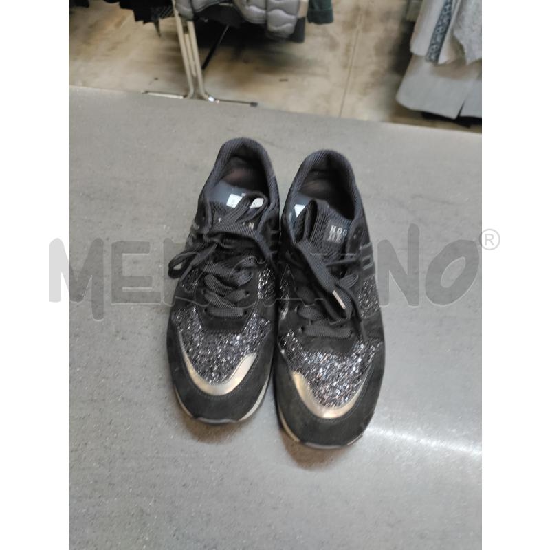 SCARPE DONNA HOGAN NERO LAMINATE | Mercatino dell'Usato Acerra 1