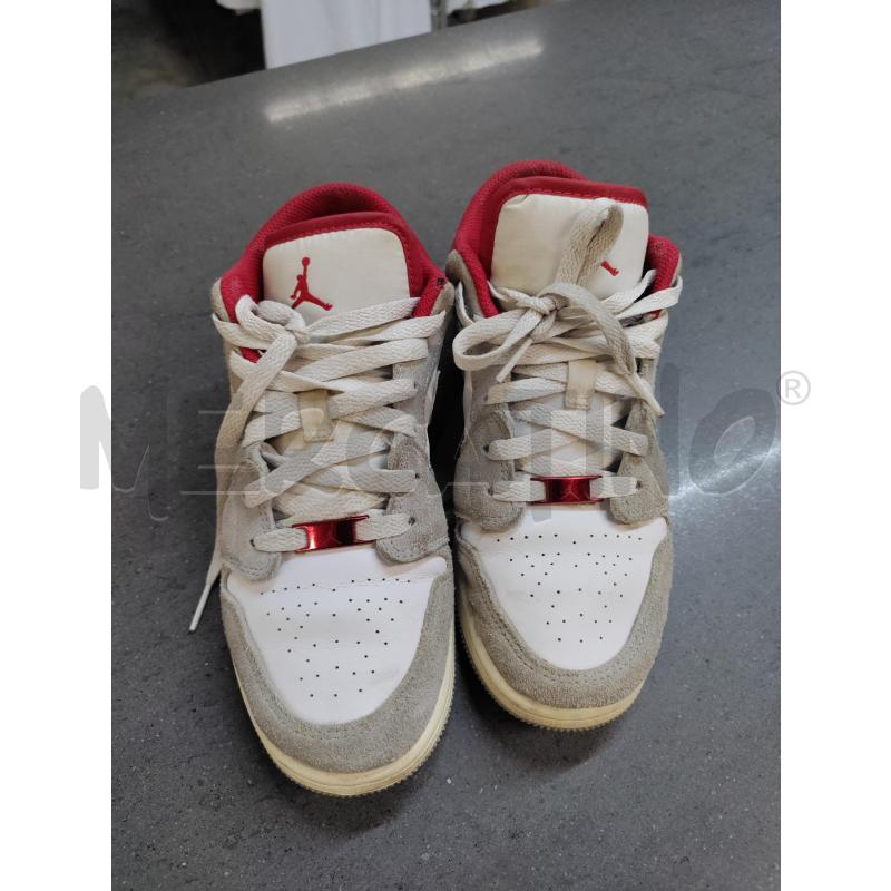SCARPE DONNA JORDAN BIANCO GRIGIO ROSSO | Mercatino dell'Usato Acerra 1