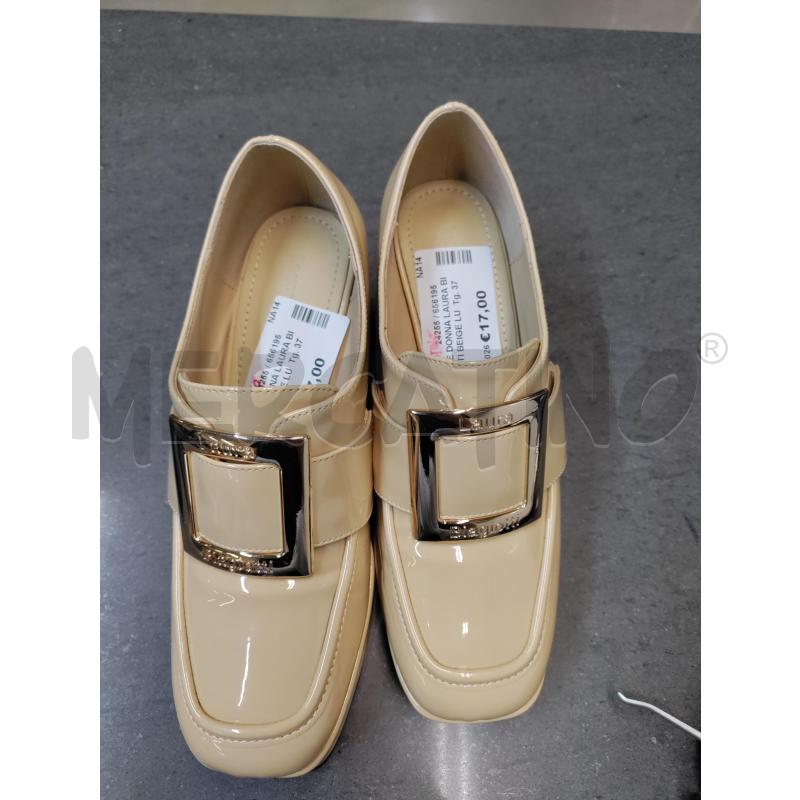 SCARPE DONNA LAURA BIAGIOTTI BEIGE LUCIDO | Mercatino dell'Usato Acerra 1