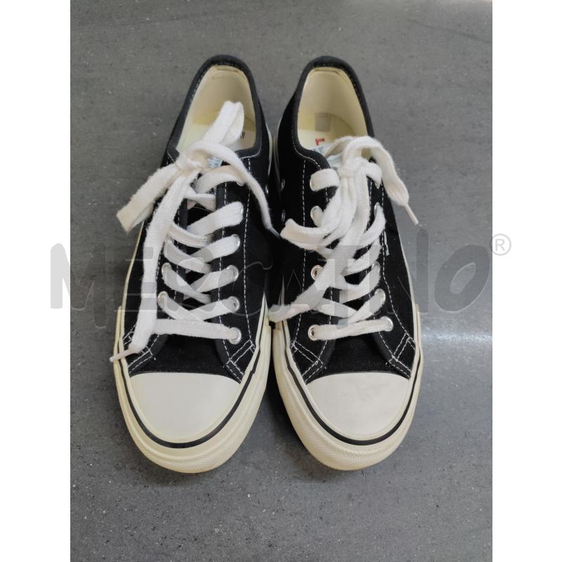 SCARPE DONNA LEVIS NERO BIANCO | Mercatino dell'Usato Acerra 1