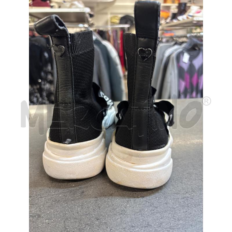 SCARPE DONNA LOVE MOSCHINO NERO BIANCO  | Mercatino dell'Usato Acerra 4