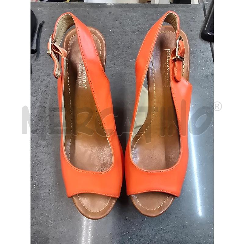 SCARPE DONNA PRIMADONNA ARANCIONE CON ZEPPA | Mercatino dell'Usato Acerra 1
