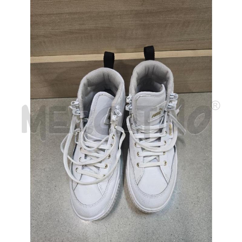 SCARPE DONNA PUMA BIANCO NERO COLLO ALTO | Mercatino dell'Usato Acerra 1