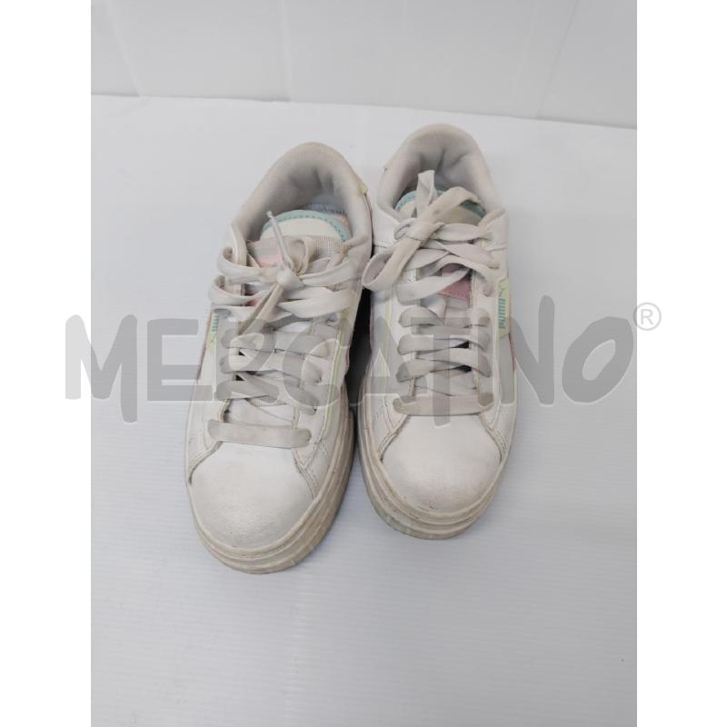 SCARPE DONNA PUMA BIANCO ROSA CELESTE | Mercatino dell'Usato Acerra 1